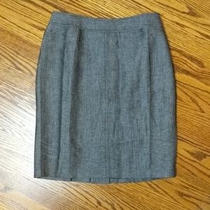LOFT Sharkskin Fabric Skirt, back pleats, NWT, 6